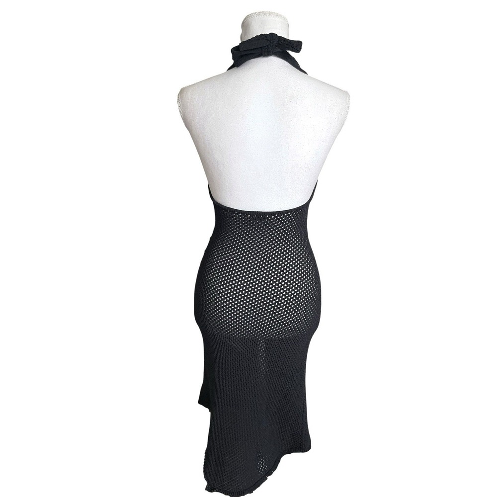 Aya Muse Deodar Knitted Sheer Dress Chain Link Swim Cover Up Resortcore FLAWED S - Picture 7 of 16